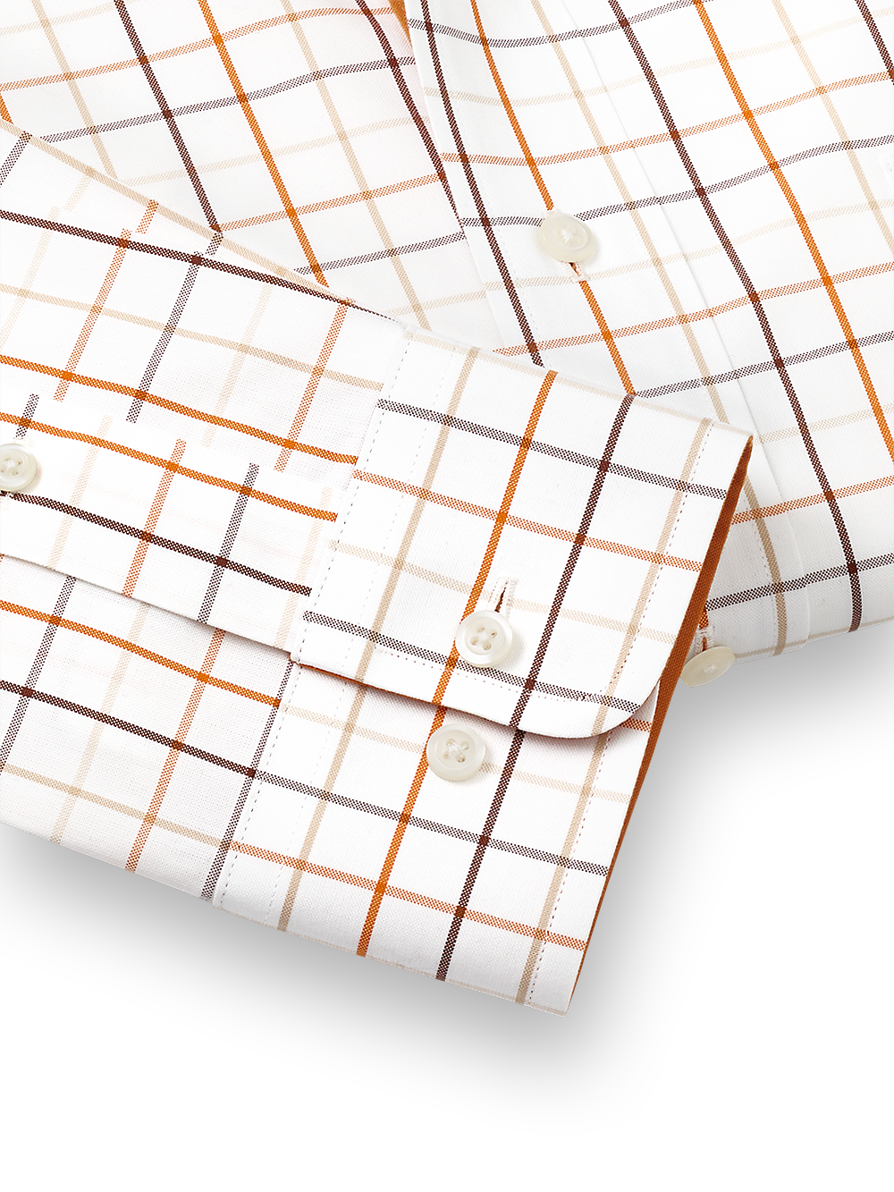 Alternate Image of Non-iron Cotton Check Dress Shirt With Contrast Trim-3