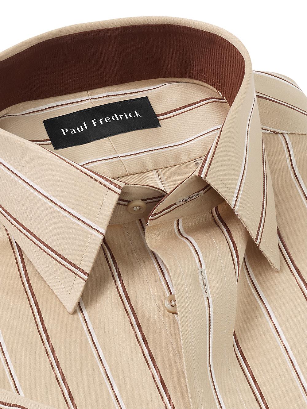 Alternate Image of Non-iron Cotton Stripe Dress Shirt With Contrast Trim-2