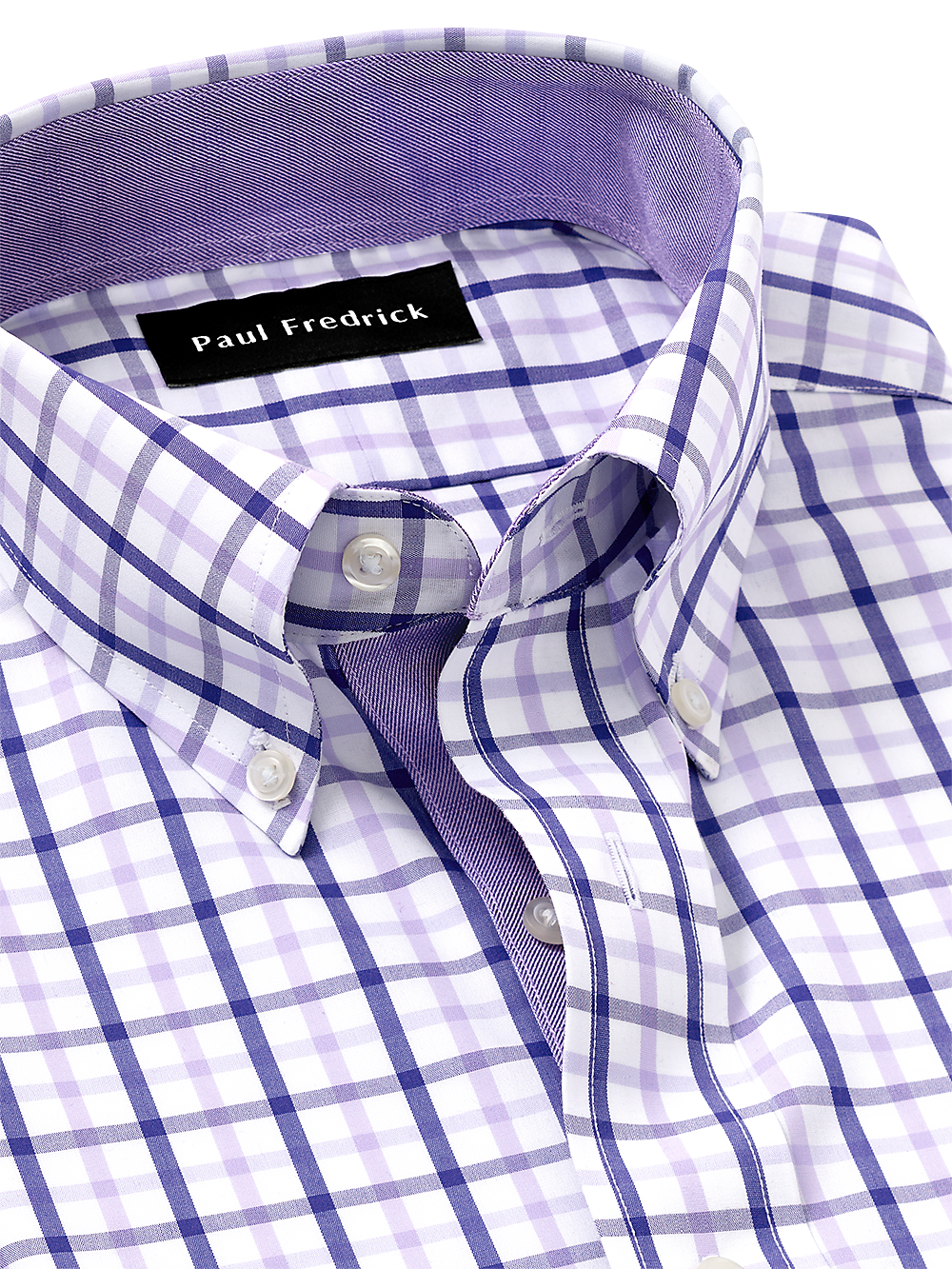 Alternate Image of Non-iron Cotton Check Dress Shirt With Contrast Trim-2