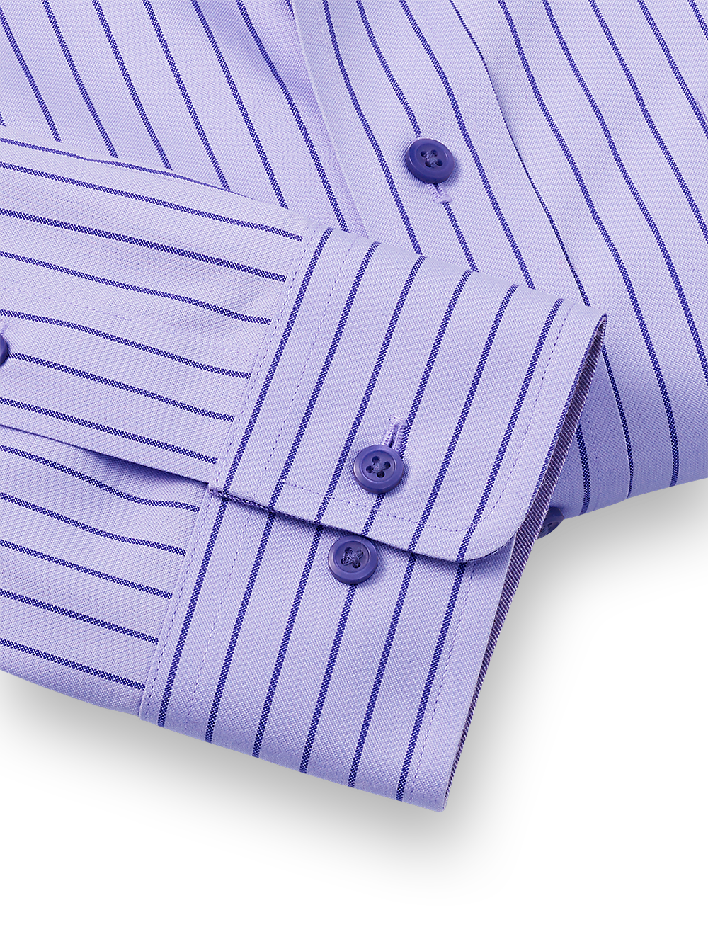 Alternate Image of Non-iron Cotton Stripe Dress Shirt With Contrast Trim-3