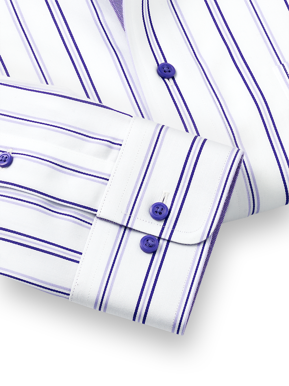 Alternate Image of Non-iron Cotton Stripe Dress Shirt With Contrast Trim-3