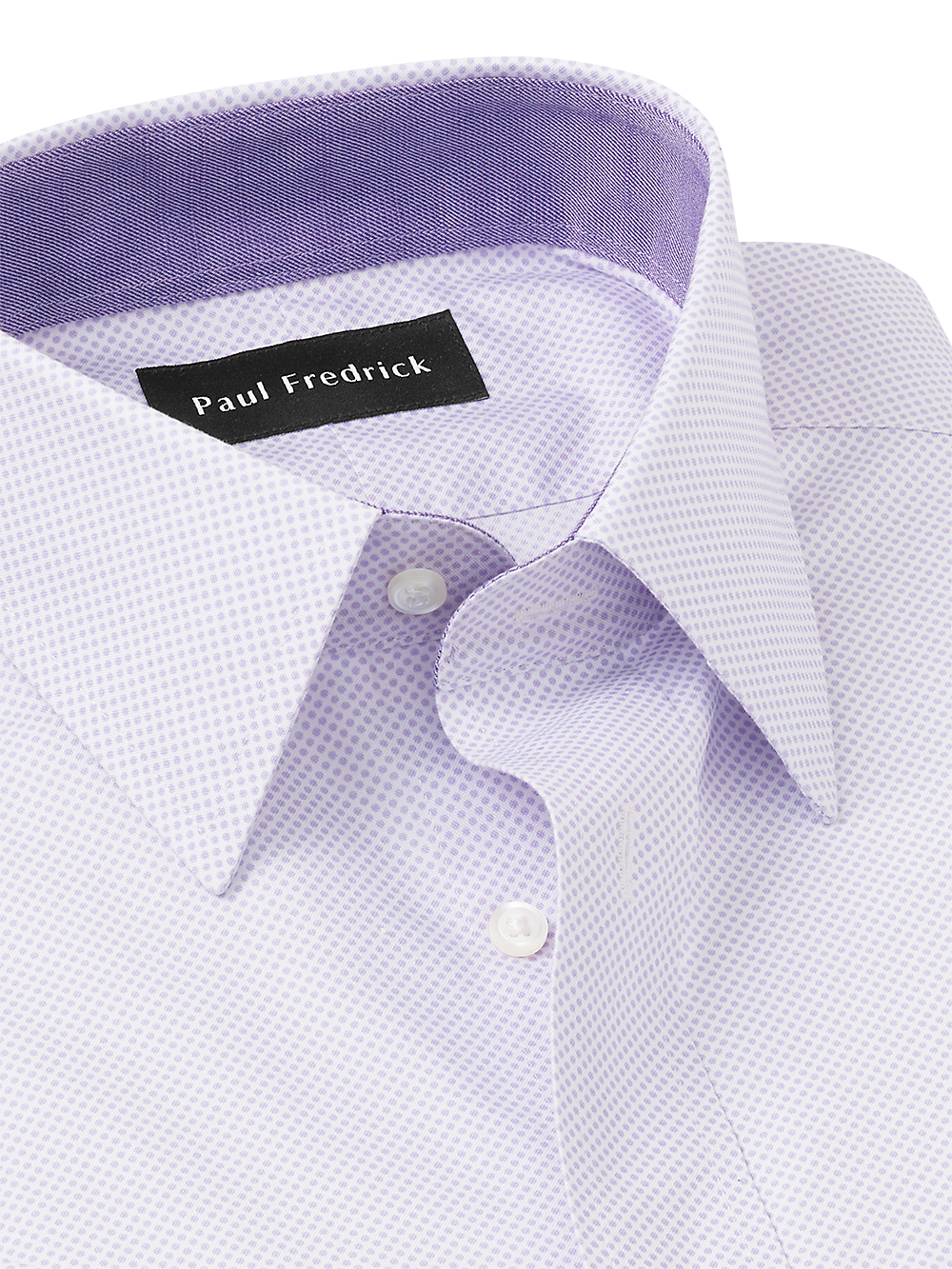 Alternate Image of Non-iron Cotton Circle Print Dress Shirt With Contrast Trim-2