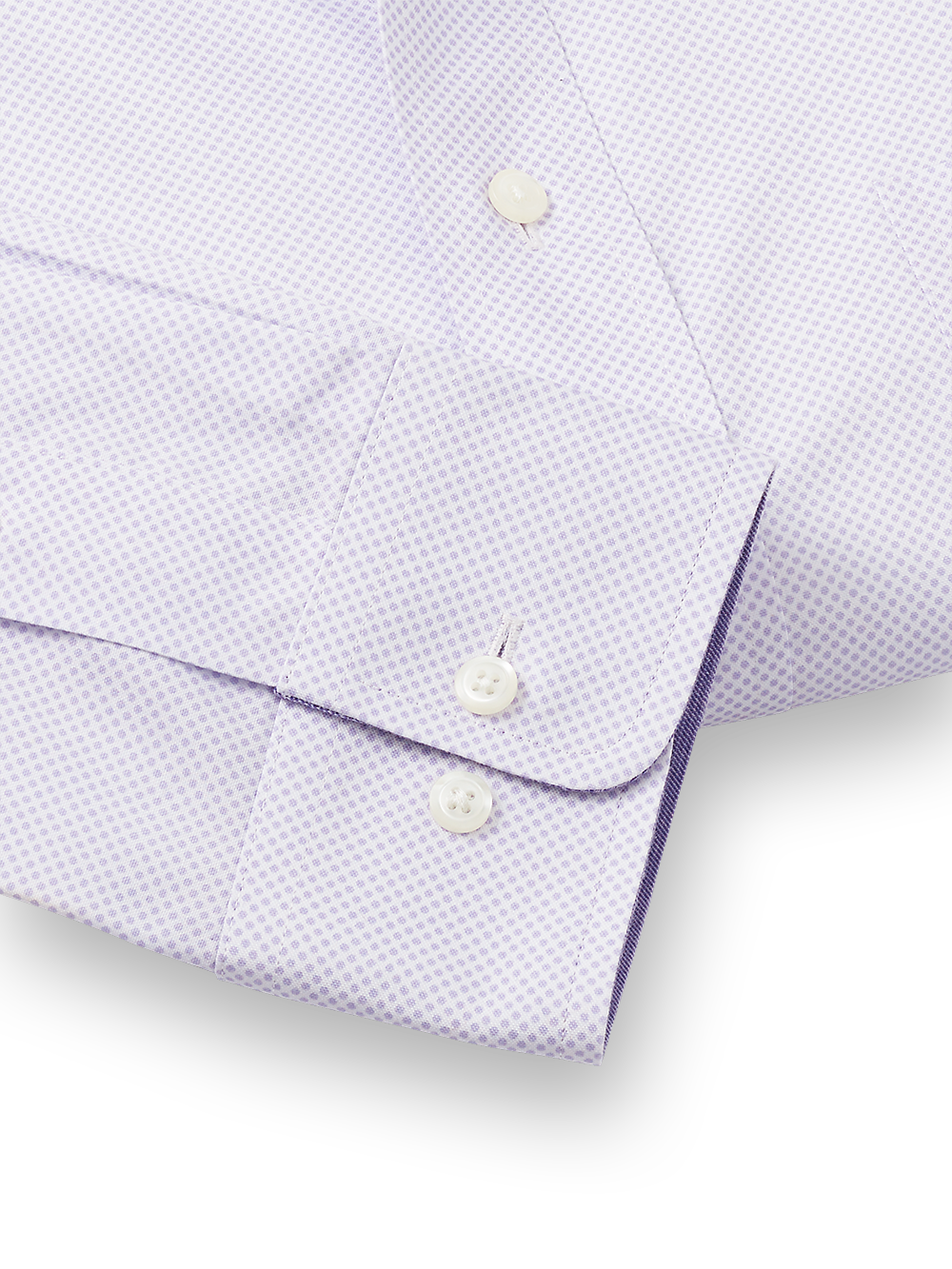 Alternate Image of Non-iron Cotton Circle Print Dress Shirt With Contrast Trim-3