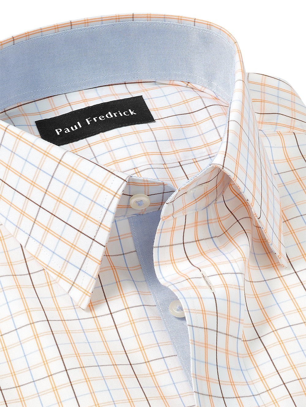 Alternate Image of Non-iron Cotton Tattersall Dress Shirt With Contrast Trim-2