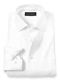 Royal Oxford Comfort Stretch Non-Iron Solid Dress Shirt - White