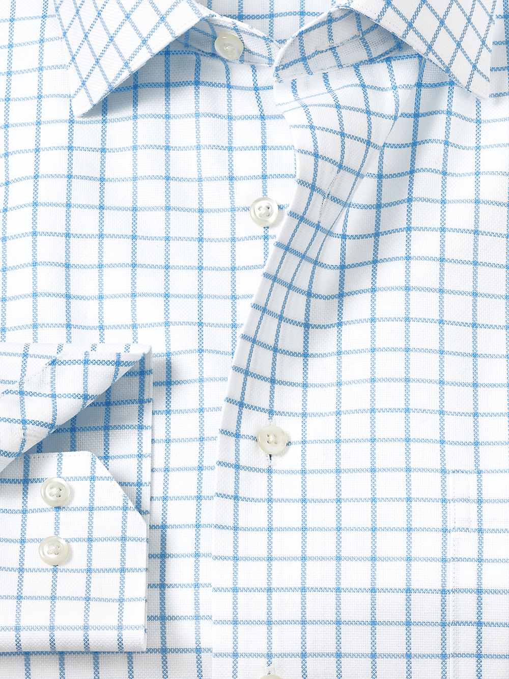 Alternate Image of Royal Oxford Comfort Stretch Non-iron Windowpane Dress Shirt-1