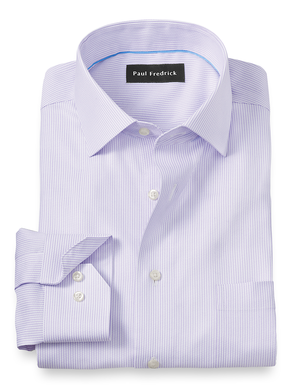 Product Image of Royal Oxford Comfort Stretch Non-iron Stripe Dress Shirt-Lavender