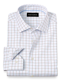 Royal Oxford Comfort Stretch Non-Iron Tattersall Dress Shirt - Multi