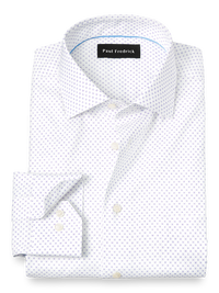 Royal Oxford Comfort Stretch Non-Iron Geometric Dress Shirt - Multi