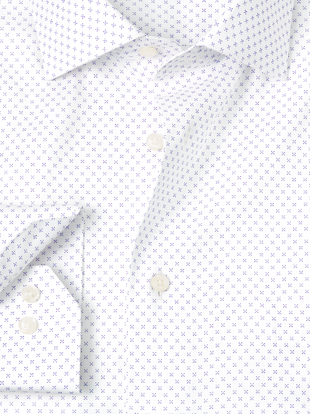 Alternate Image of Royal Oxford Comfort Stretch Non-iron Geometric Dress Shirt-1