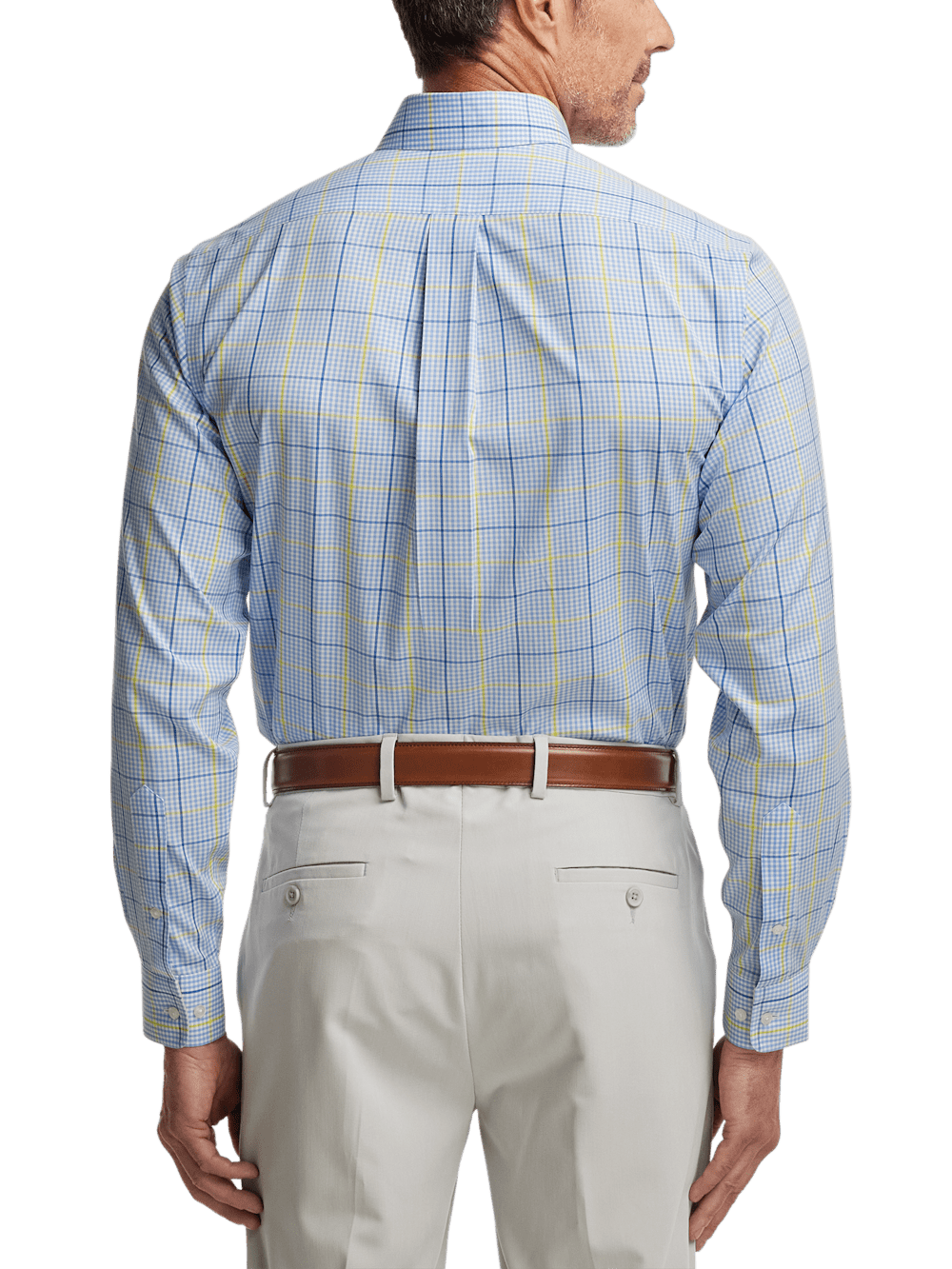 Alternate Image of Comfort Stretch Non-iron Plaid Dress Shirt With Contrast Trim-4