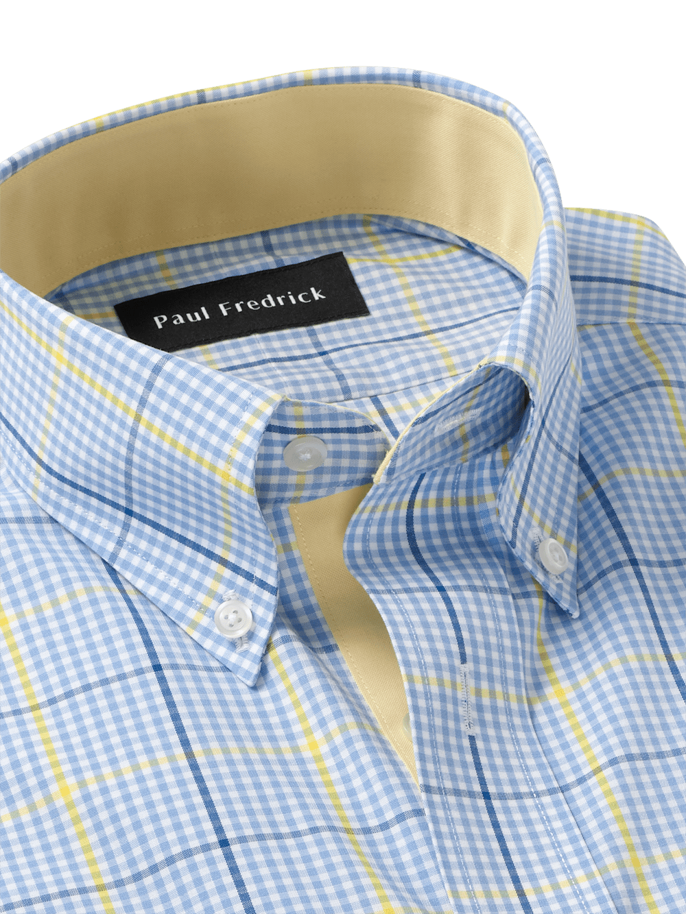 Alternate Image of Comfort Stretch Non-iron Plaid Dress Shirt With Contrast Trim-6