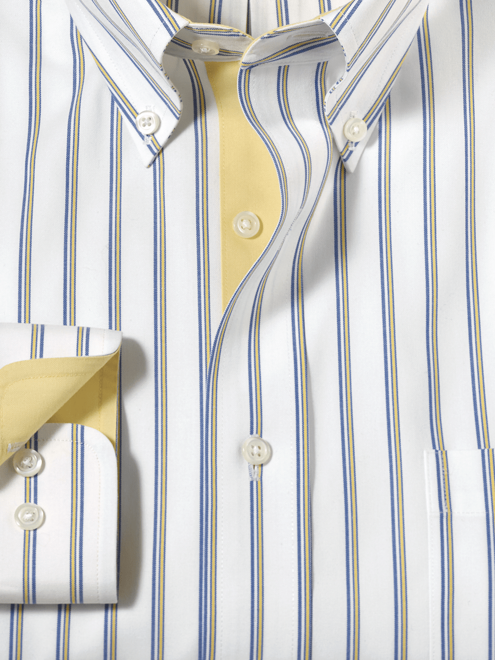 Alternate Image of Comfort Stretch Non-iron Stripe Dress Shirt With Contrast Trim-5