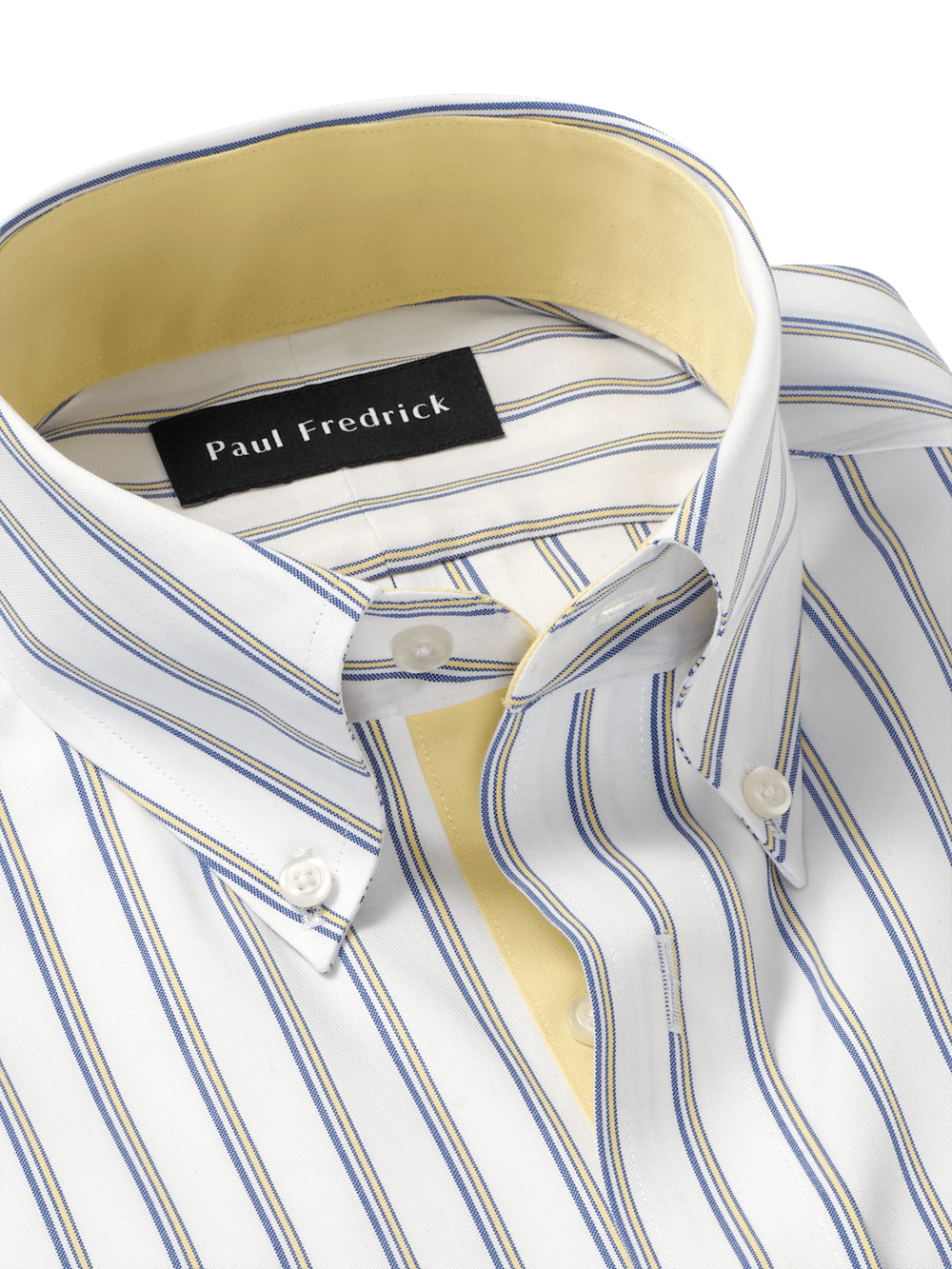 Alternate Image of Comfort Stretch Non-iron Stripe Dress Shirt With Contrast Trim-6