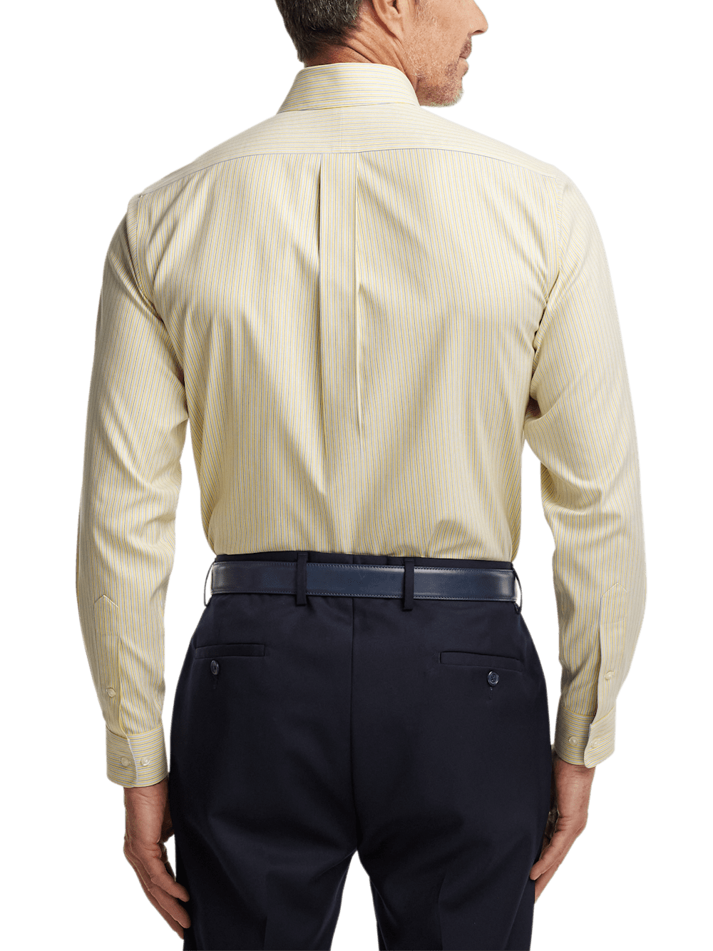 Alternate Image of Comfort Stretch Non-iron Stripe Dress Shirt With Contrast Trim-4