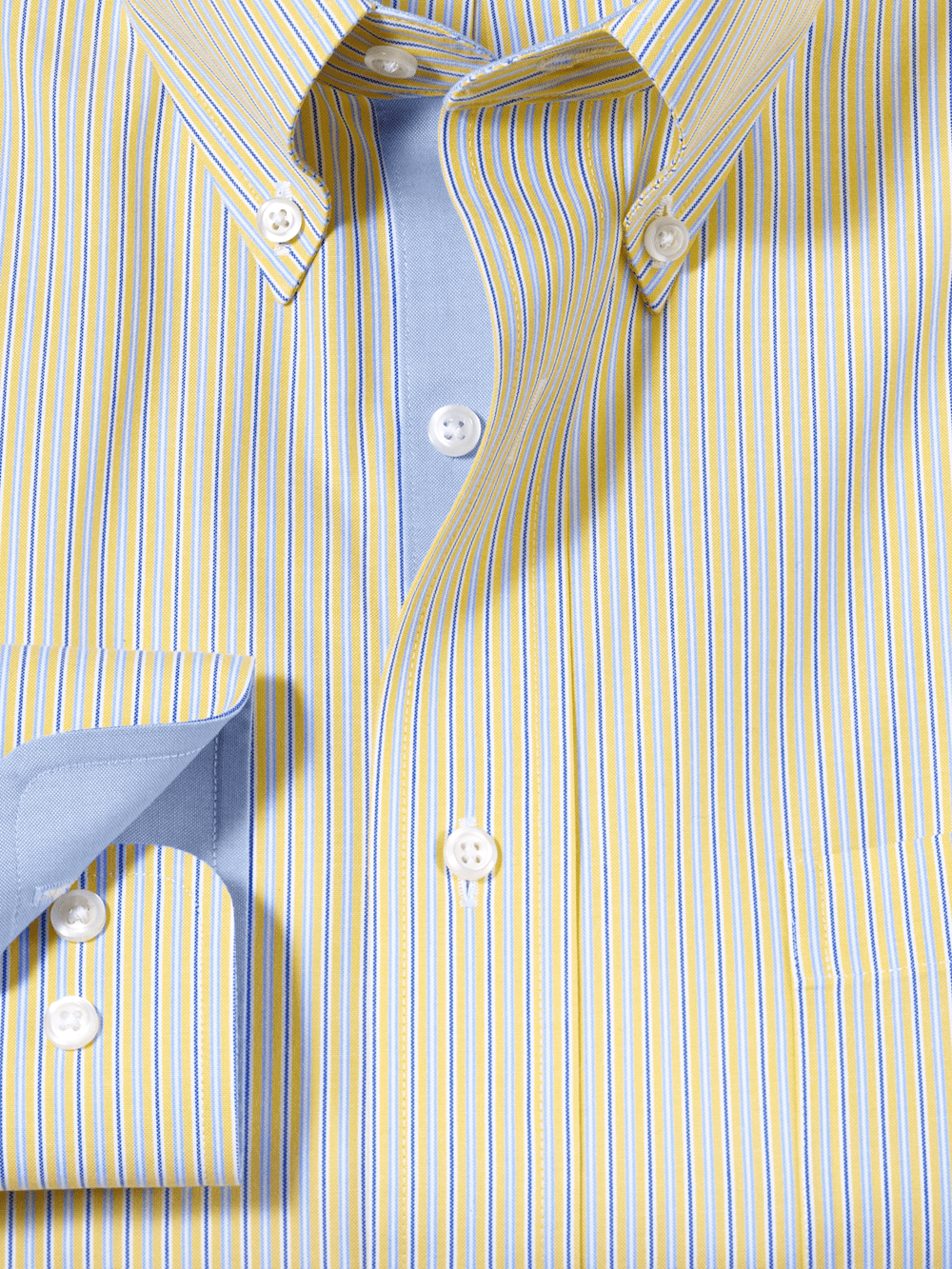 Alternate Image of Comfort Stretch Non-iron Stripe Dress Shirt With Contrast Trim-5