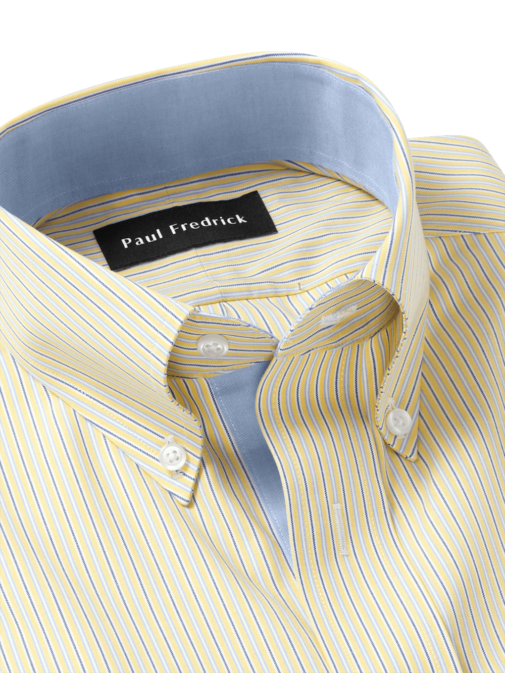 Alternate Image of Comfort Stretch Non-iron Stripe Dress Shirt With Contrast Trim-6