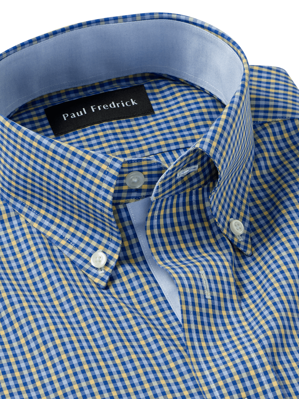 Alternate Image of Comfort Stretch Non-iron Check Dress Shirt With Contrast Trim-6