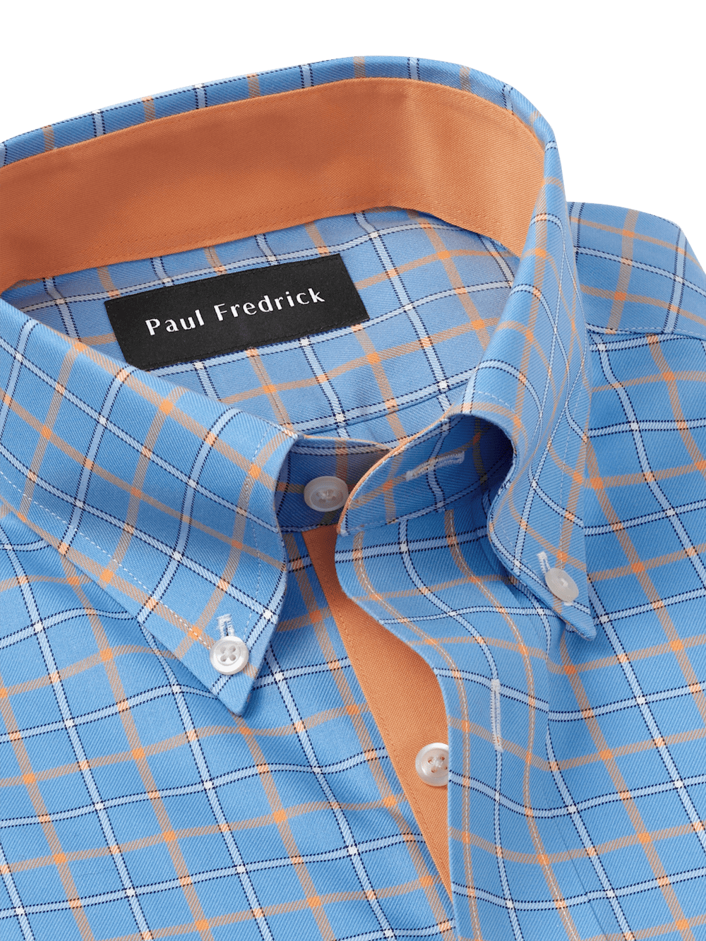 Alternate Image of Comfort Stretch Non-iron Check Dress Shirt With Contrast Trim-6