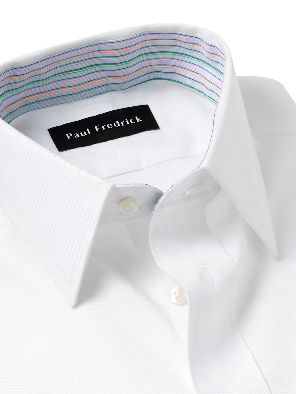 Alternate Image of Comfort Stretch Non-iron Solid Dress Shirt With Contrast Trim-6