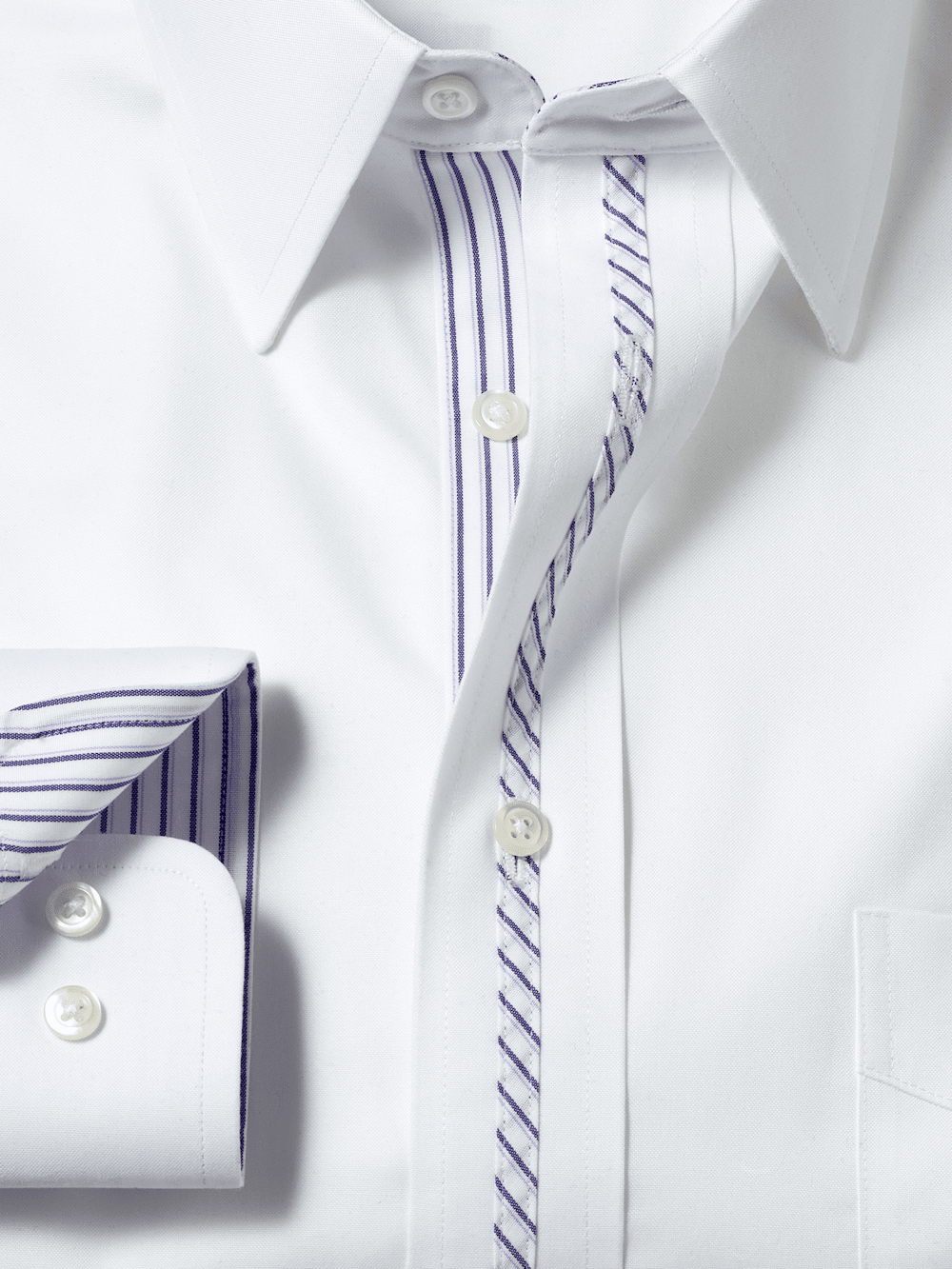 Alternate Image of Comfort Stretch Non-iron Solid Dress Shirt With Contrast Trim-5