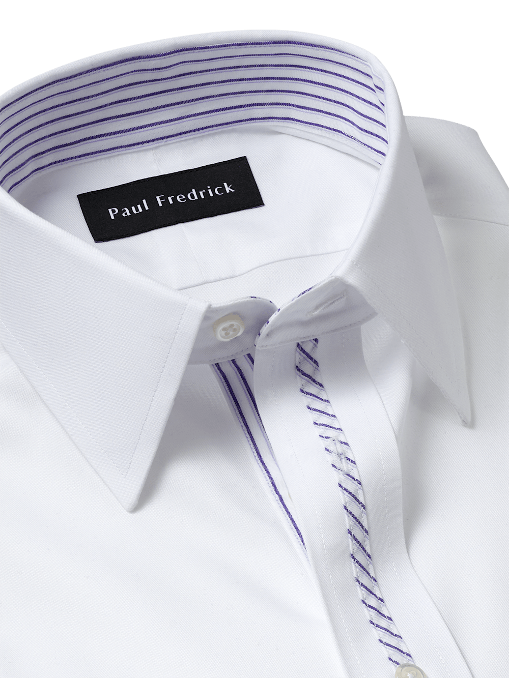 Alternate Image of Comfort Stretch Non-iron Solid Dress Shirt With Contrast Trim-6