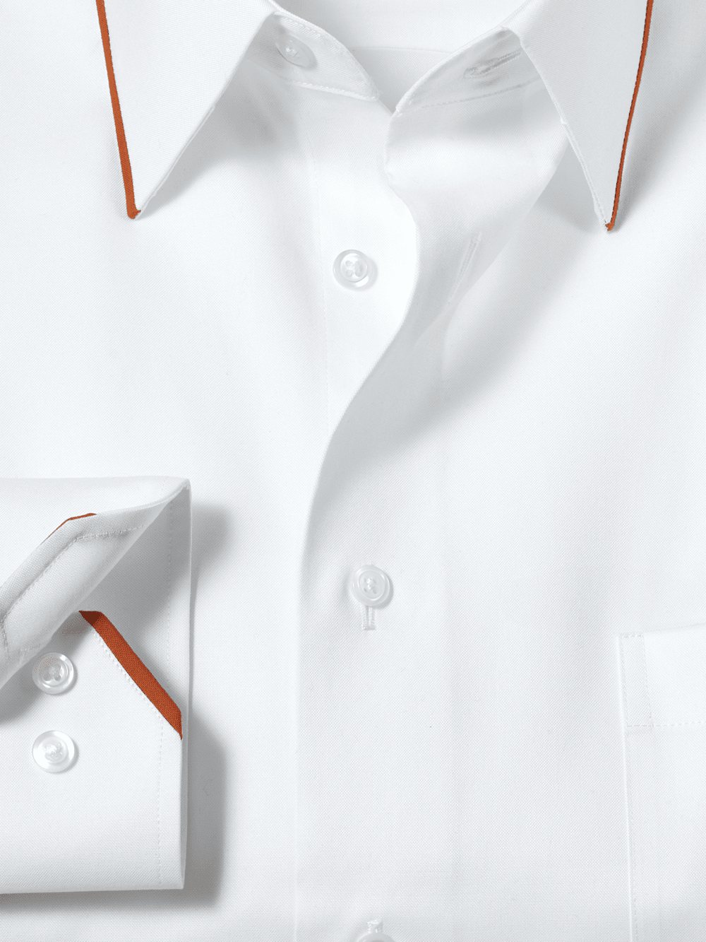 Alternate Image of Comfort Stretch Non-iron Solid Dress Shirt With Contrast Trim-5