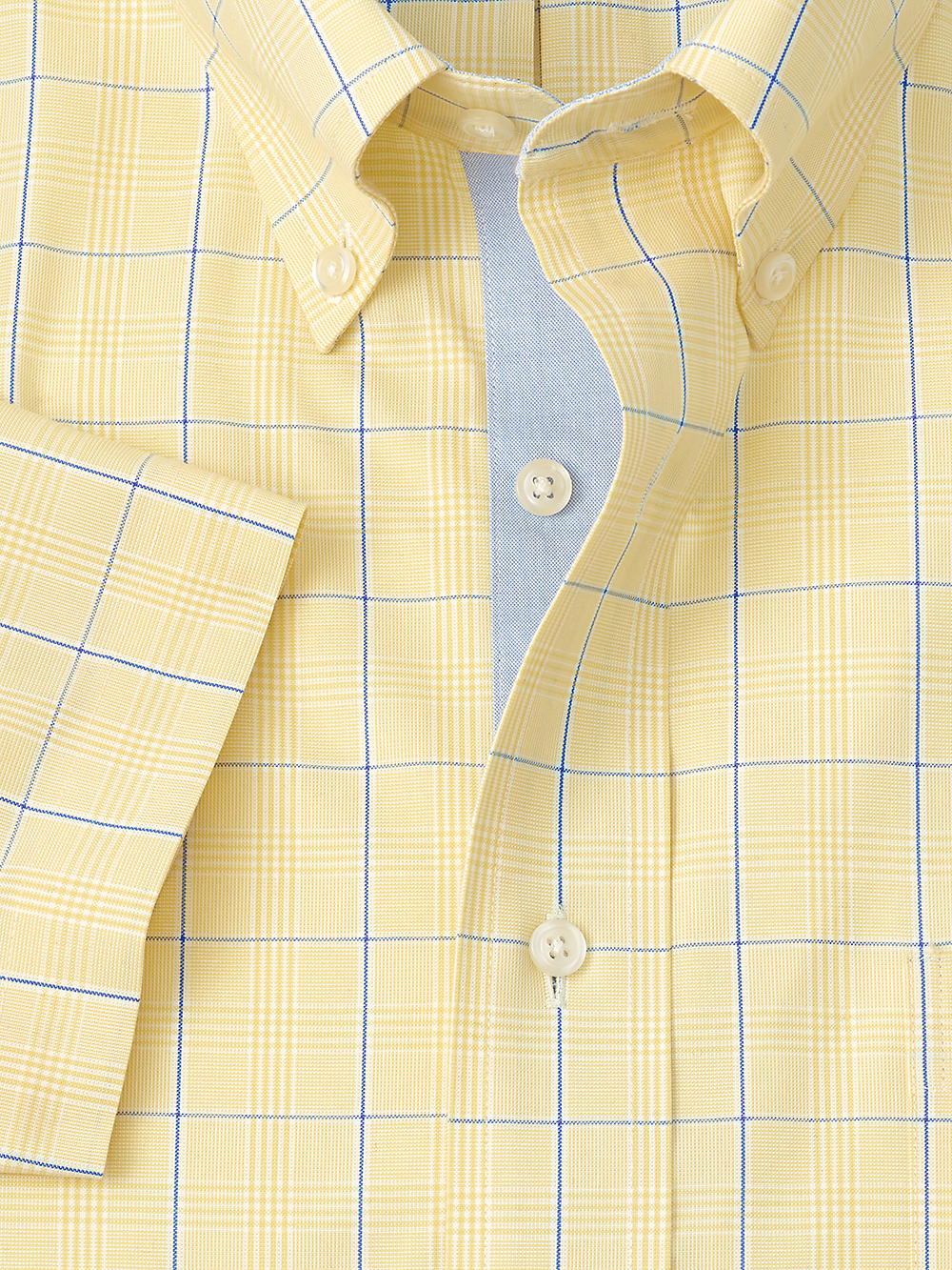 Alternate Image of Comfort Stretch Non-iron Check Dress Shirt With Contrast Trim-1