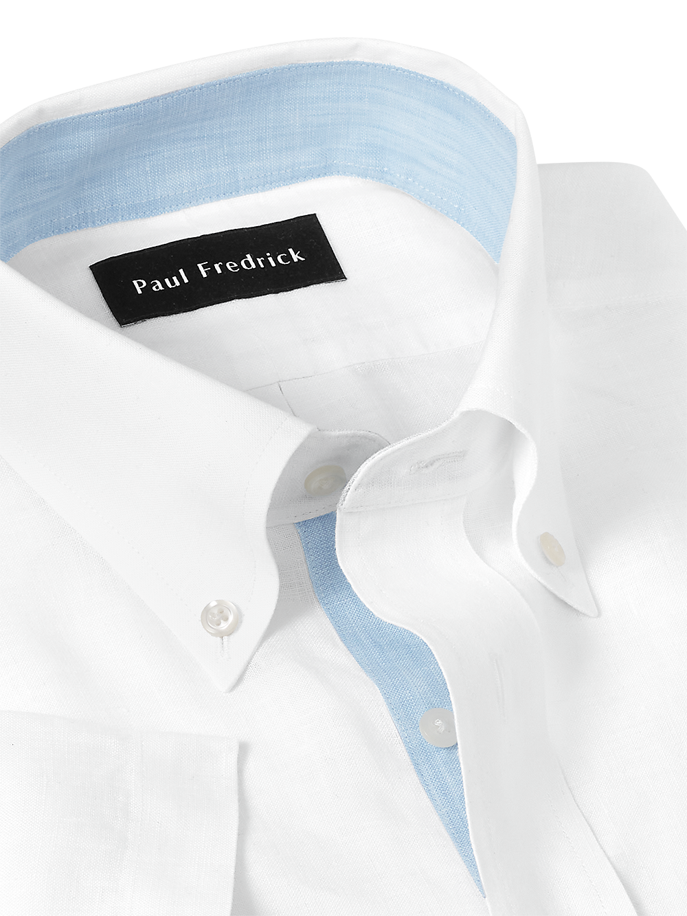 Alternate Image of Non-iron Linen Solid Dress Shirt With Contrast Trim-2