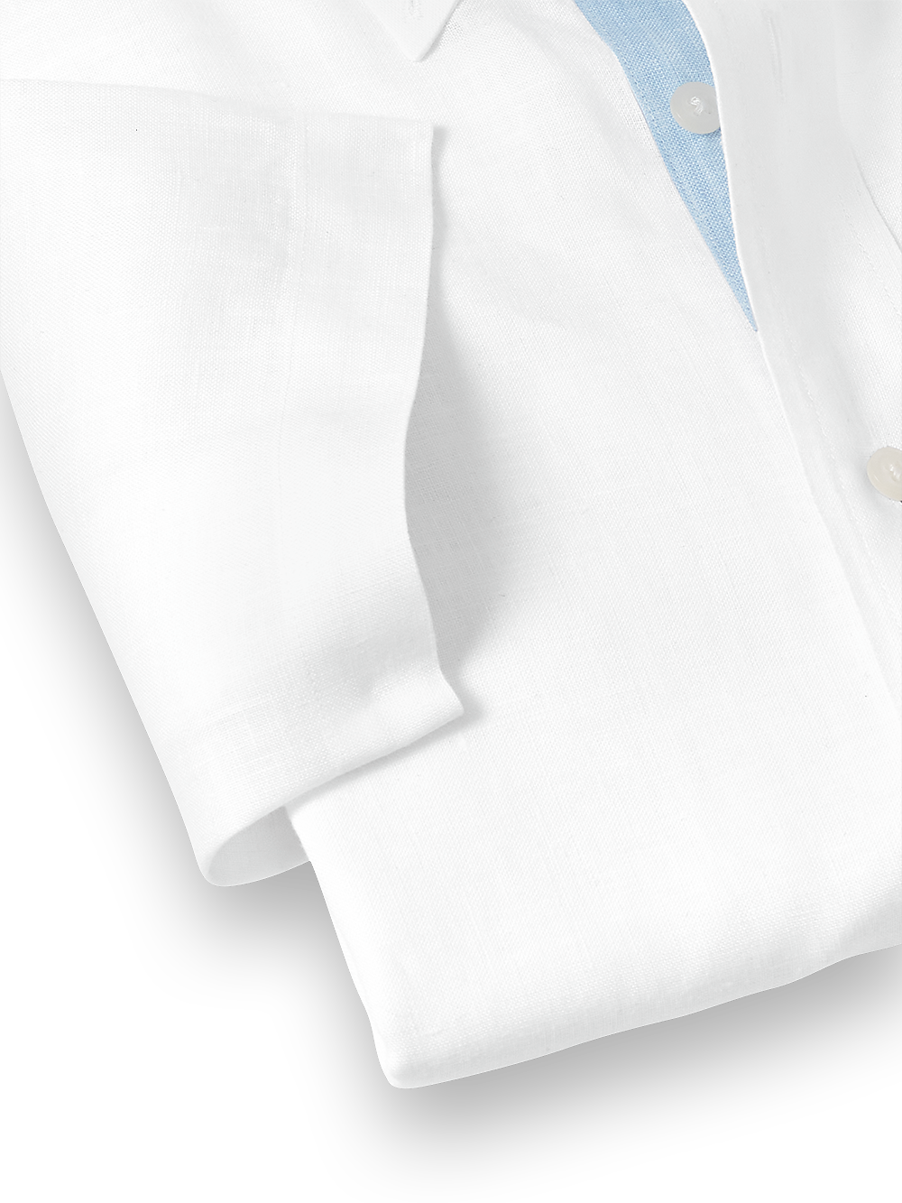 Alternate Image of Non-iron Linen Solid Dress Shirt With Contrast Trim-3