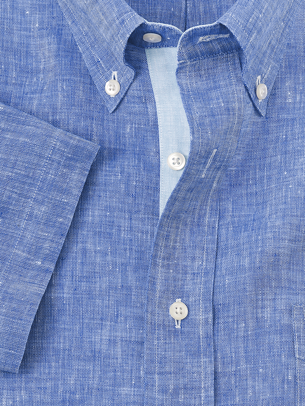 Alternate Image of Non-iron Linen Solid Dress Shirt With Contrast Trim-1