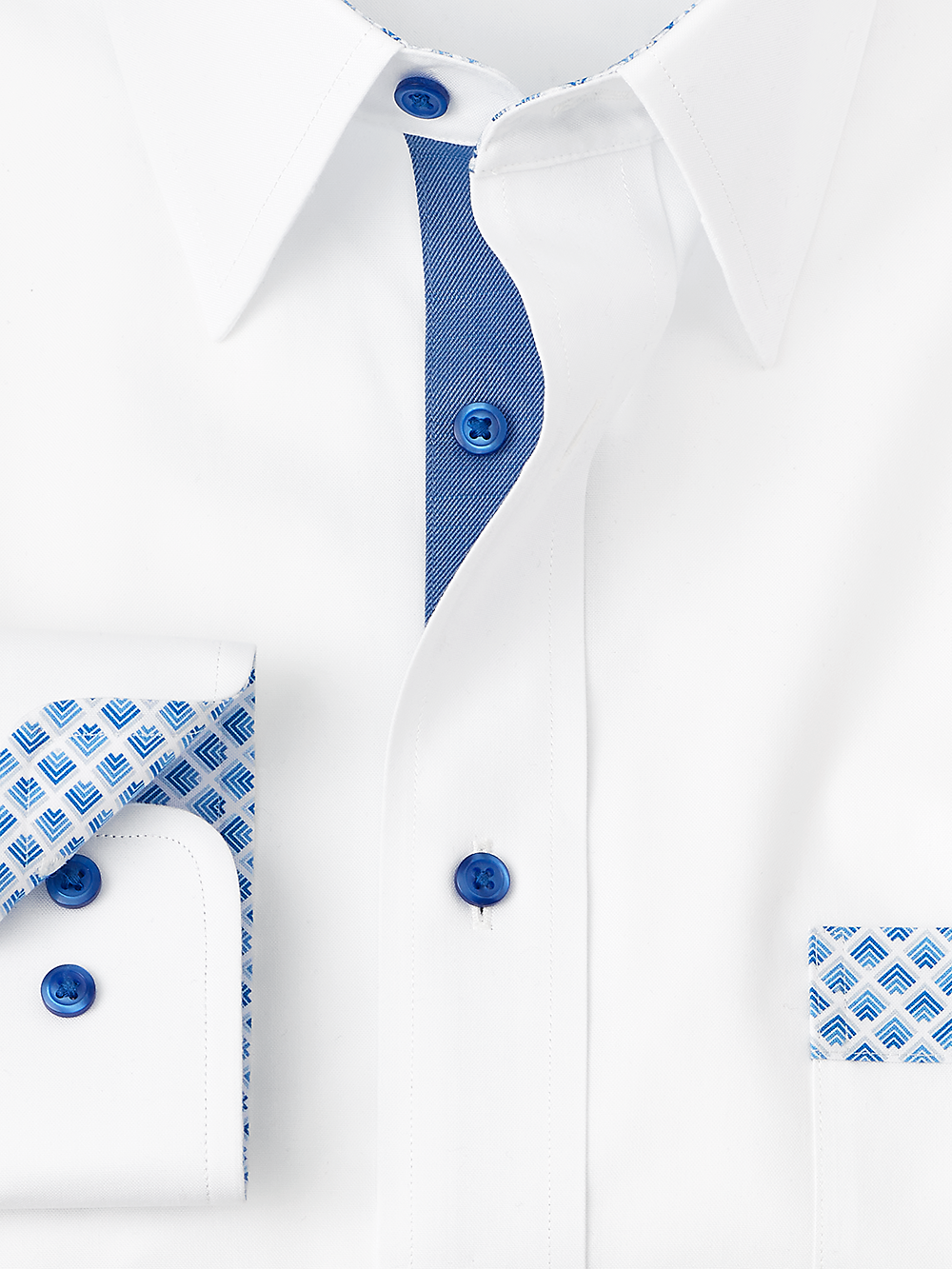 Alternate Image of Non-iron Cotton Solid Dress Shirt With Contrast Trim-2