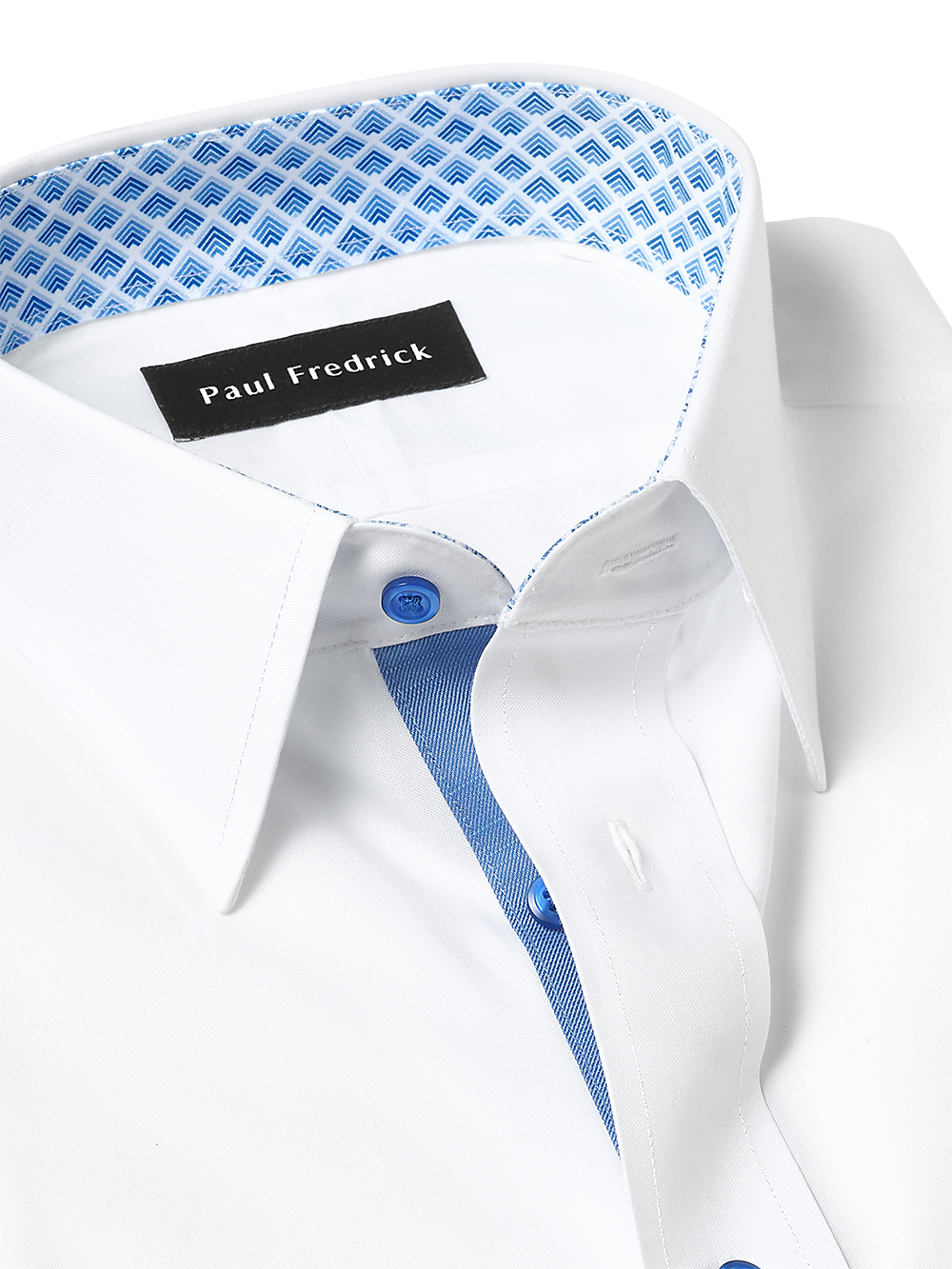 Alternate Image of Non-iron Cotton Solid Dress Shirt With Contrast Trim-3