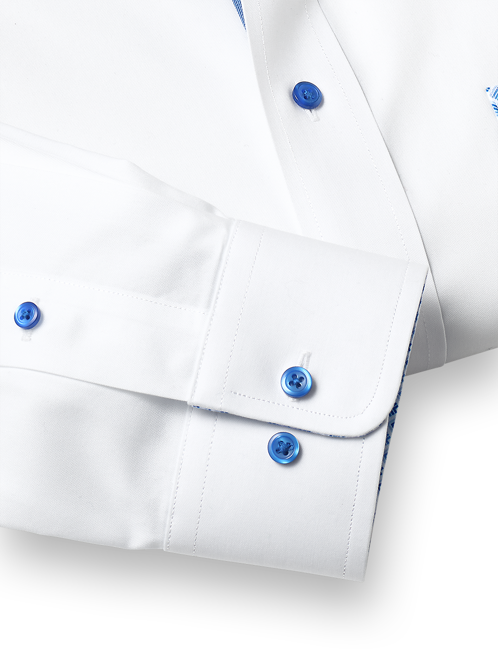 Alternate Image of Non-iron Cotton Solid Dress Shirt With Contrast Trim-4