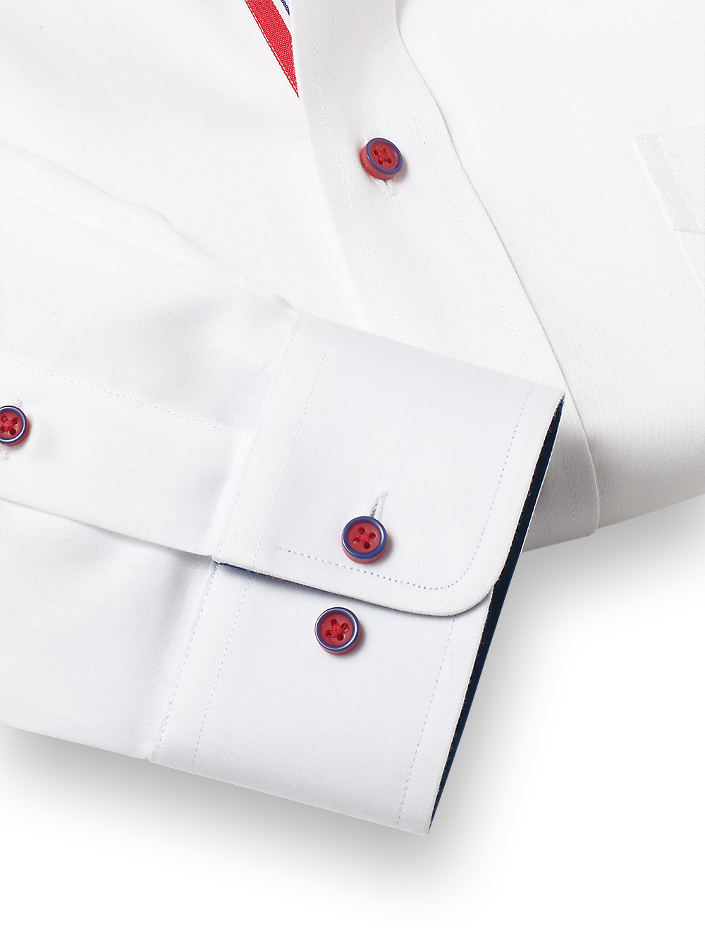 Alternate Image of Non-iron Cotton Solid Dress Shirt With Contrast Trim-4