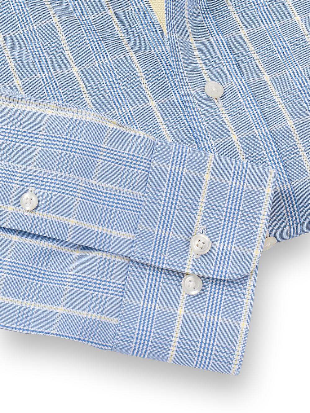 Alternate Image of Non-iron Cotton Glen Plaid Dress Shirt With Contrast Trim-3