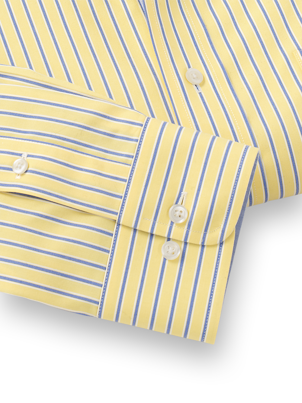 Alternate Image of Non-iron Cotton Stripe Dress Shirt With Contrast Trim-3