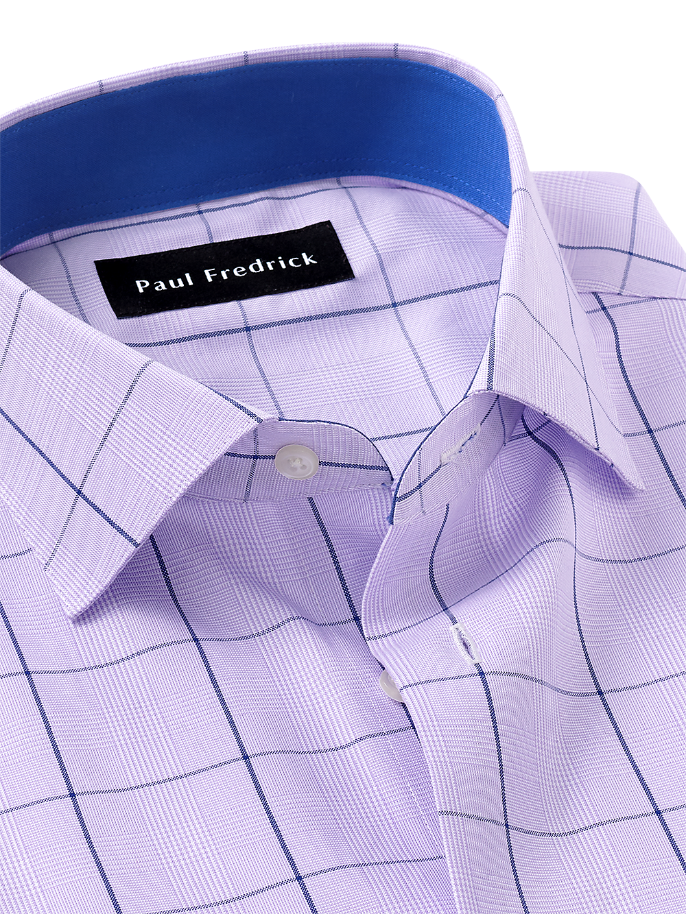 Alternate Image of Non-iron Cotton Check Dress Shirt With Contrast Trim-3