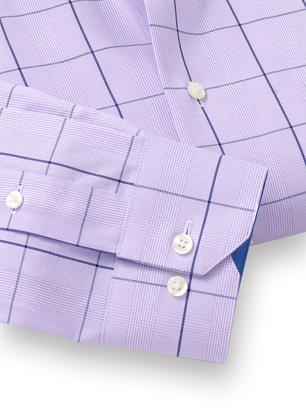 Alternate Image of Non-iron Cotton Check Dress Shirt With Contrast Trim-4