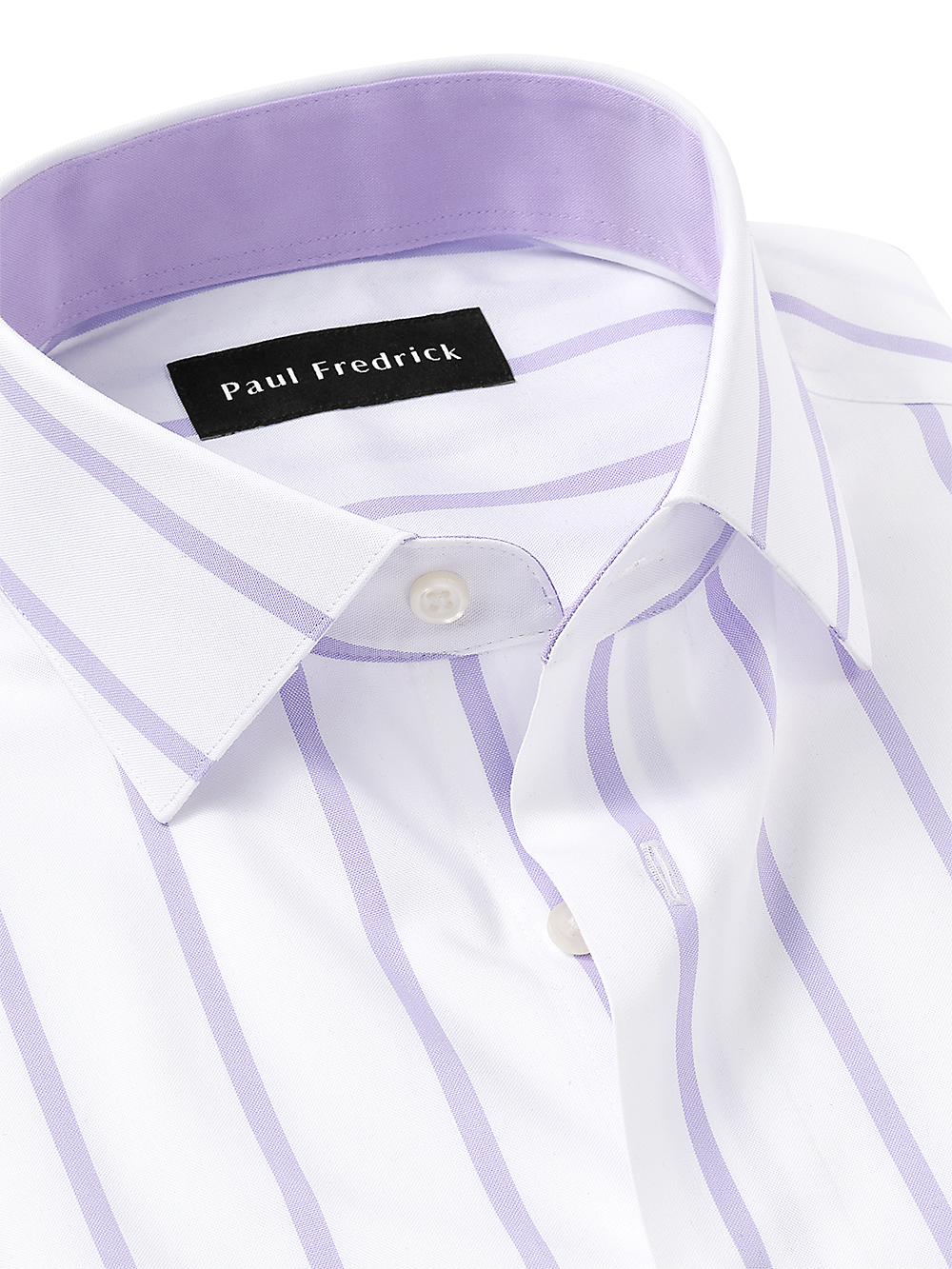 Alternate Image of Non-iron Cotton Stripe Dress Shirt With Contrast Trim-2