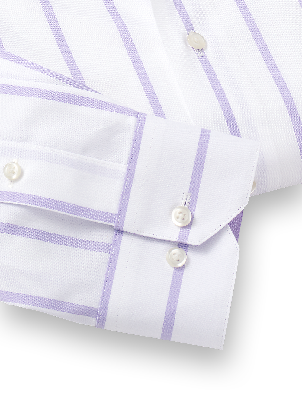 Alternate Image of Non-iron Cotton Stripe Dress Shirt With Contrast Trim-3