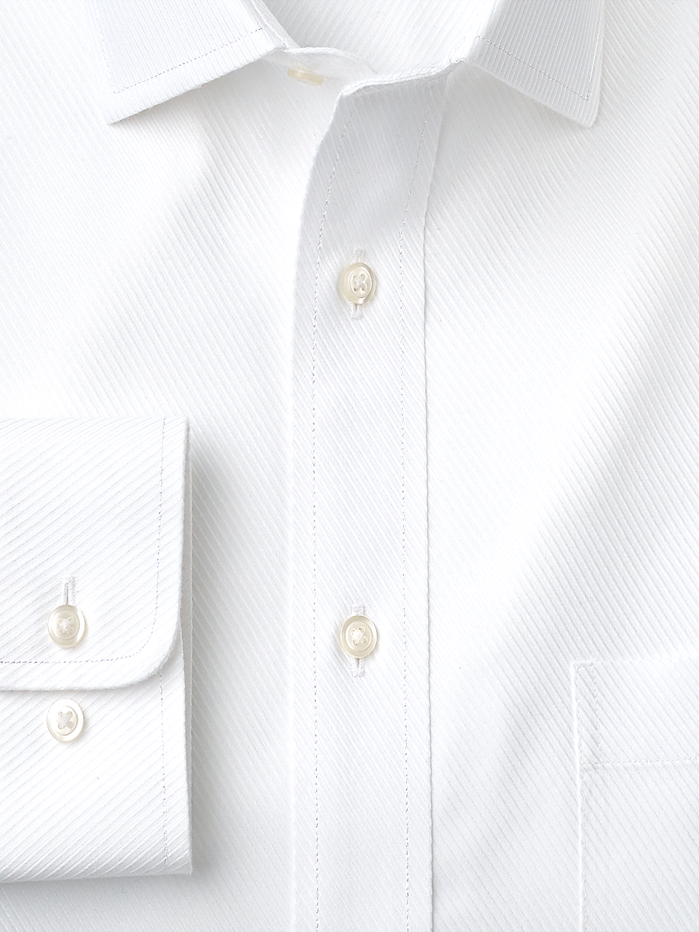 Alternate Image of Tailored Fit Non-iron Cotton Twill Spread Collar Dress Shirt-1