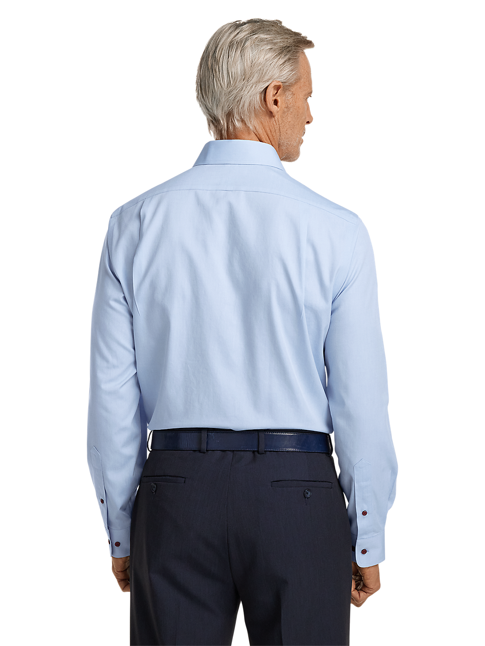 Alternate Image of Non-iron Cotton Solid Dress Shirt With Contrast Trim-4