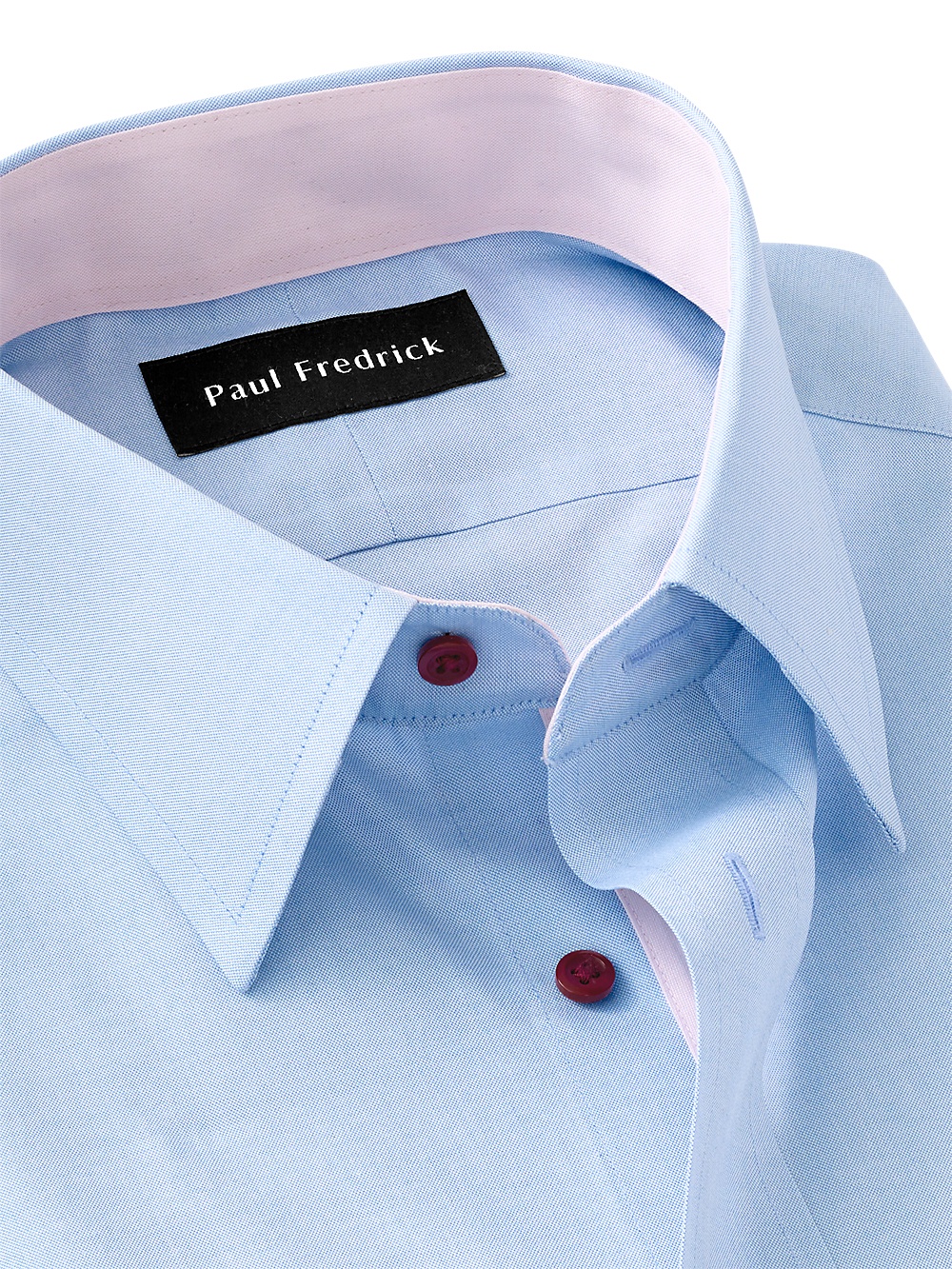 Alternate Image of Non-iron Cotton Solid Dress Shirt With Contrast Trim-6