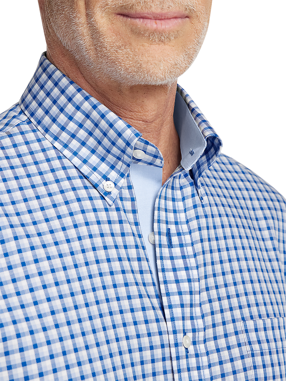 Alternate Image of Non-iron Cotton Gingham Dress Shirt With Contrast Trim-2