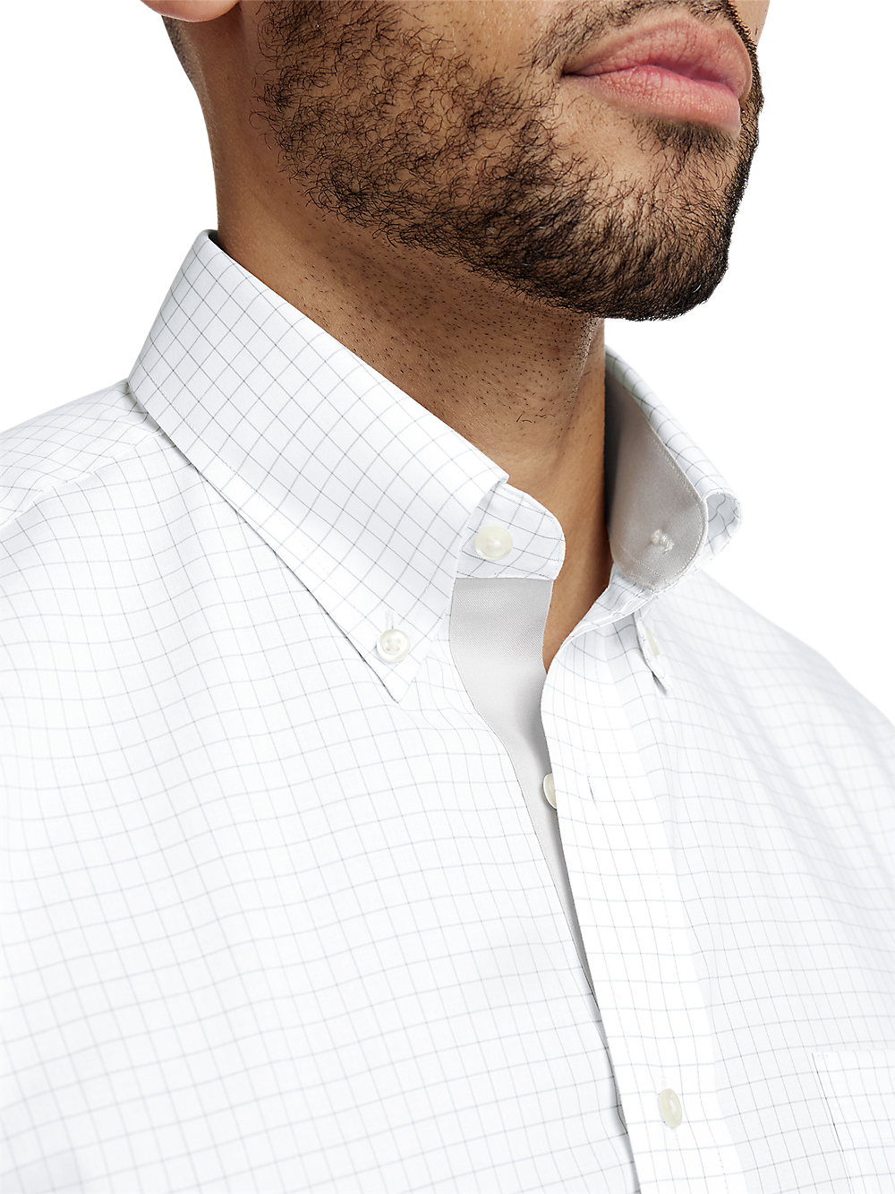 Alternate Image of Non-iron Cotton Check Dress Shirt With Contrast Trim-2