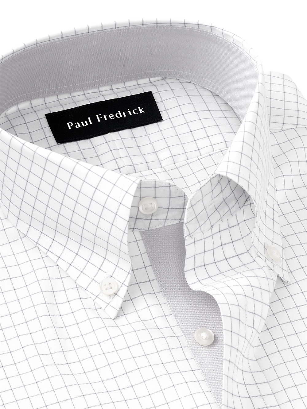 Alternate Image of Non-iron Cotton Check Dress Shirt With Contrast Trim-6