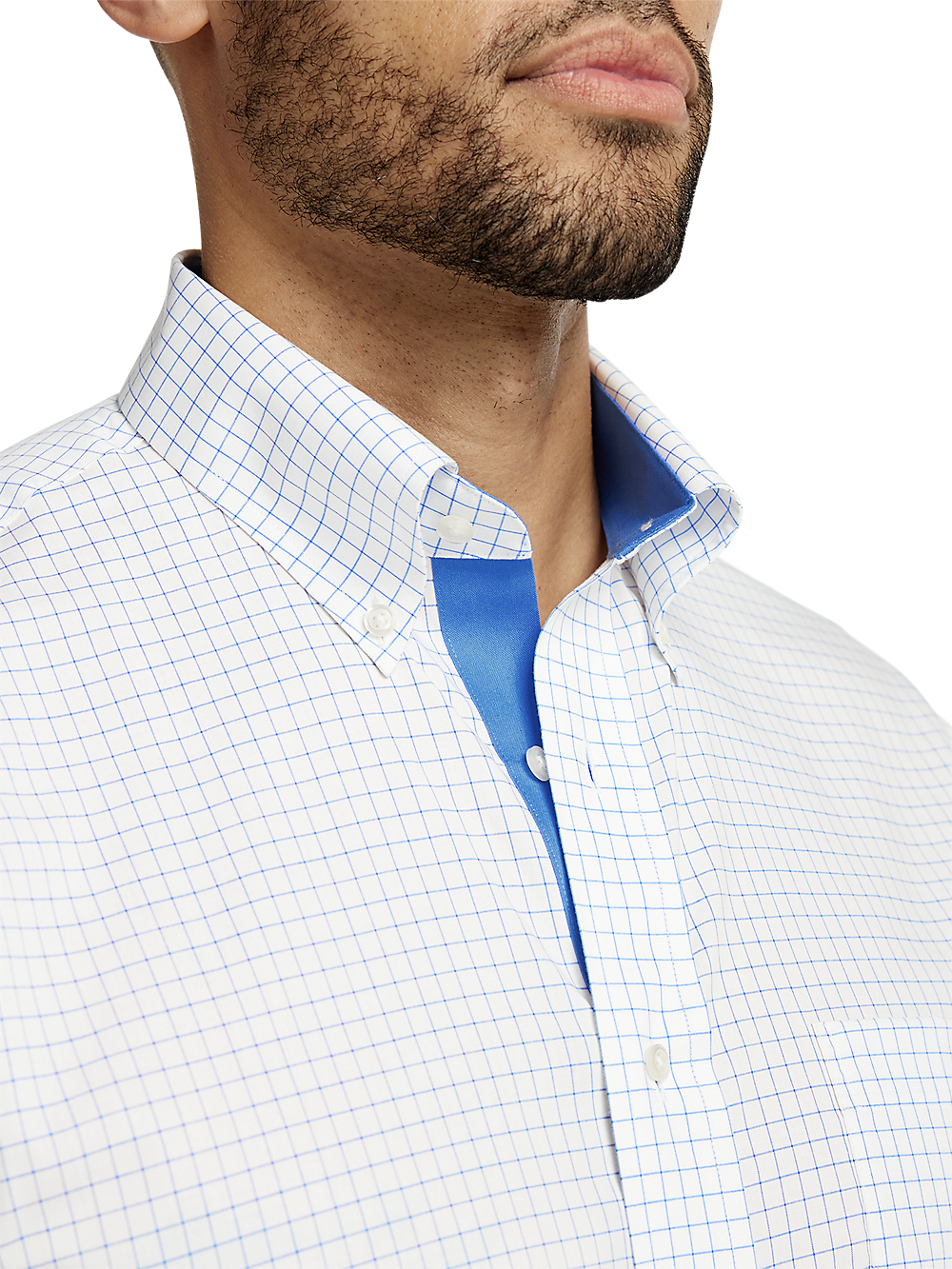 Alternate Image of Non-iron Cotton Check Dress Shirt With Contrast Trim-2