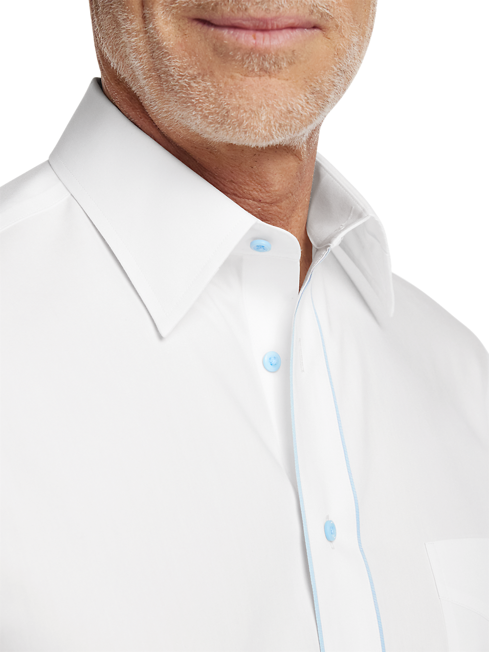 Alternate Image of Non-iron Cotton Solid Dress Shirt With Contrast Trim-2