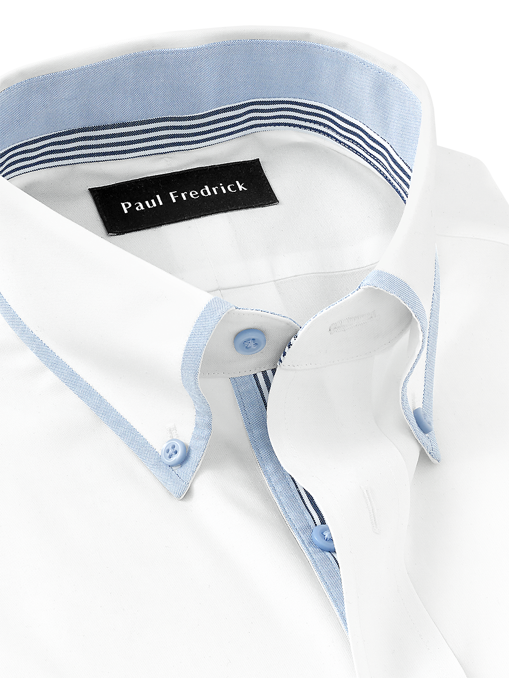 Alternate Image of Non-iron Cotton Solid Dress Shirt With Contrast Trim-6